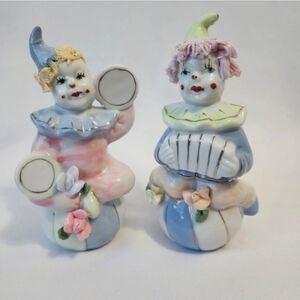 Vintage • Porcelain Clown‎ Figurines